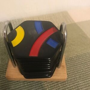 Tantrix; tile puzzle, brain teaser with wooden holder